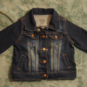 girls dark wash denim jacket